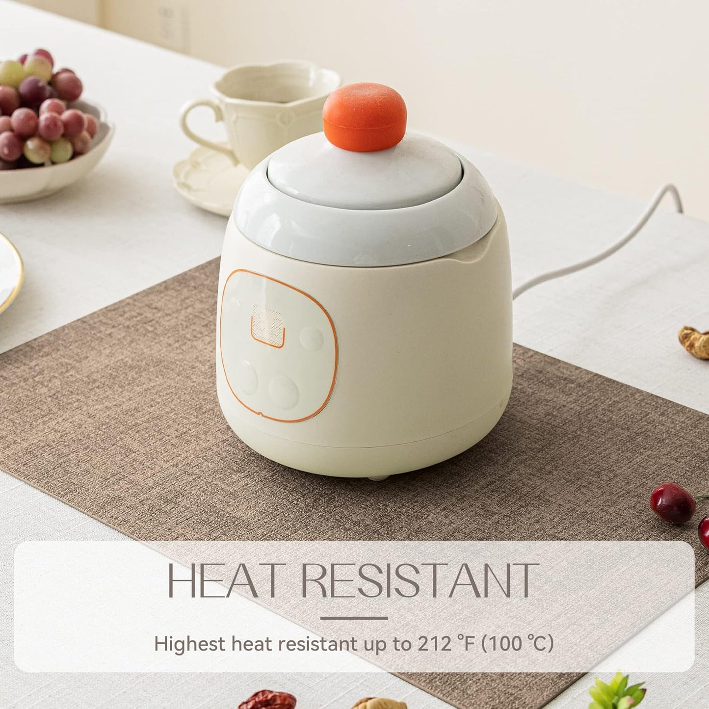 Romanstile Vinyl Placemats Set of 8-12 X 18 Inch - Heat Resistant Place Mats 100% Waterproof Oilproof Wipeable Reversible Faux Leather Table Mats for Kitchen/Dining/Party/Outdoor, Coffee