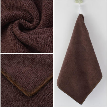 KinHwa Microfiber Dish Cloths for Washing Dishes Ultra Absorbent Dish Rags Fast Drying Kitchen Wash Clothes 12inch x 12inch 10 Pack Brown