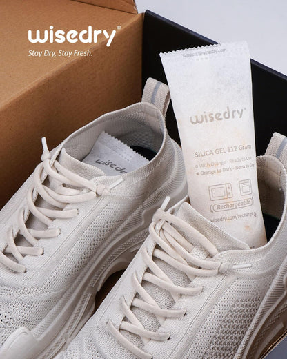 wisedry 112 Gram [4 Packs] Silica Gel Desiccant Packs for Larger Container Desiccant Bags with Orange Indicating Beads for 3D Printer Filament Gun Safe Camera Electronics Equipment Food Grade