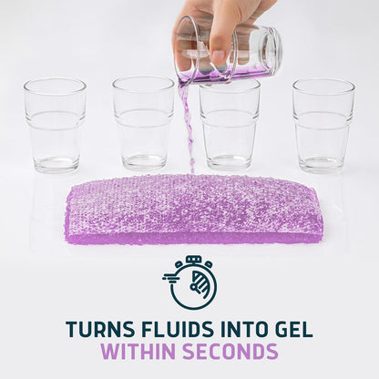 Lunderg Lavender Scented Super Absorbent Commode Pads - Medical Grade Value Pack 100 Count - for Disposable Bedside Commode Liners, Adult Chairs, Portable Buckets & Camping Toilet Bags - Light Scent