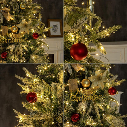 Solar String Lights for Outside,33FT 100LEDs (2 Pack) Solar Fairy Lights,Waterproof 8 Modes Outdoor String Light for Patio Garden Backyard Tree Balcony Christmas,Green Wire,Warm White