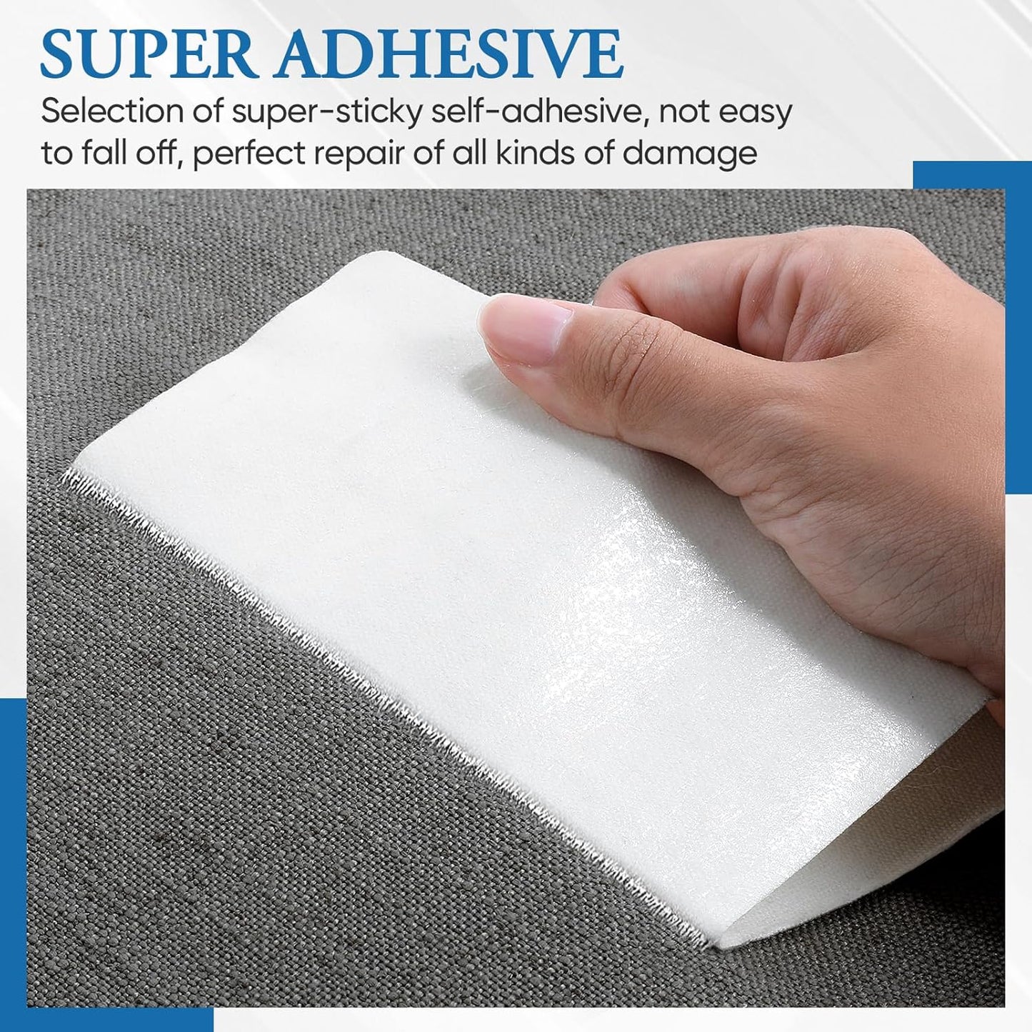 Canvas Patch 5.5 x 8 Inches 6Pcs Self-Adhesive Waterproof Canvas Patch Kit for Repairing Tents,Sofas,Boat Covers,Camping Chair,Awnings,Car Seats.(Dark Gray)