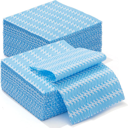 Handi Wipes Reusable Cloths Disposable Cleaning Towels Kitchen Dry Wipes Reusable Dish Towel Dish Cloths Dry Fast Multi-Purpose Heavy Duty Towels, Thick and Absorbnet 80 Count/Pack, Blue