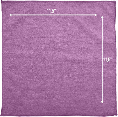 GREEN LIFESTYLE Chamois Cloth, Microfiber Cleaning Cloth 12 Pack, Borderless Towels Cleaning, Car Microfiber Towel, Drying Car Wash Towels (11.5" x 11.5", Multicolor)