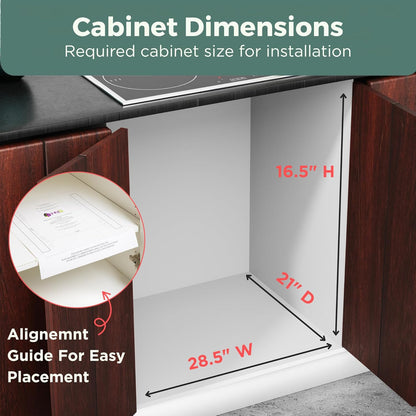 HOLDN’ STORAGE Two Tier Pull Out Cabinet Organizer, Individual Sliding Drawers - Heavy Duty Metal with Lifetime Limited Warranty - Anti Rust Chrome Finish - 28" W x 21”D x 16.5" H