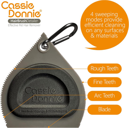 Mini Pet Hair Detailer, Pet Hair Remover for Carpet Couch Bedding Sofa, Car Interior Auto Detailing Supplies, Dog Cat Fur Reusable Brush for Furniture