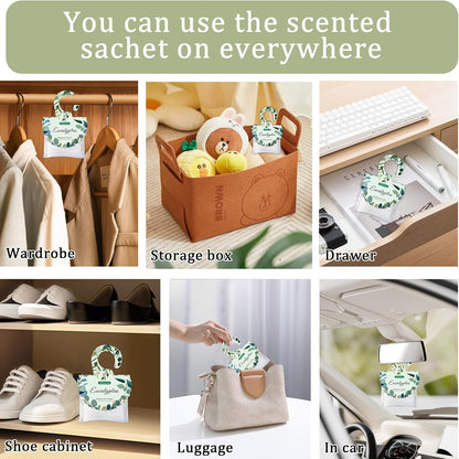 15 Packs Eucalyptus Scented Sachets Bag for Drawers and Closets, Air Freshener for Home Fragrance Sachet, Long-Lasting Hanging Closet Deodorizer Smell Goods for House