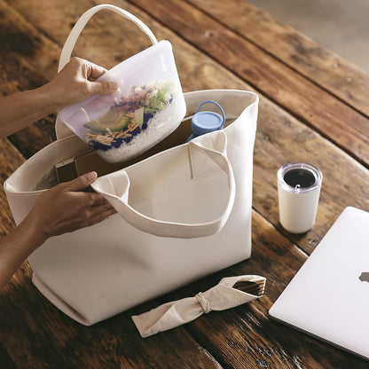 Stasher Premium Silicone Reusable Food Storage Bowl, 4-Cup, Clear, Microwave, Sous Vide, Dishwasher, Oven and Freezer Safe, Travel Container, BPA Free, Leak-free, Eco-friendly