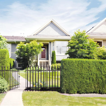 Metal Garden Fence 32 in H x 24 in W 5 Panels (4 Panels + 1 Gate) Total Length 10 ft, No Need Dig Rustproof Animal Barrier Fencing Border Fence for Dog, Patio,Yard, Landscape, Flower Bed