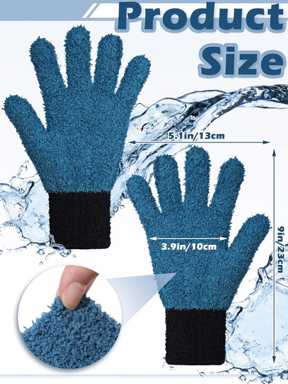 Bencailor 3 Pairs Microfiber Plant Dusting Gloves Leaf Cleaning Gloves for Indoor Plants, Blinds, Furniture, House