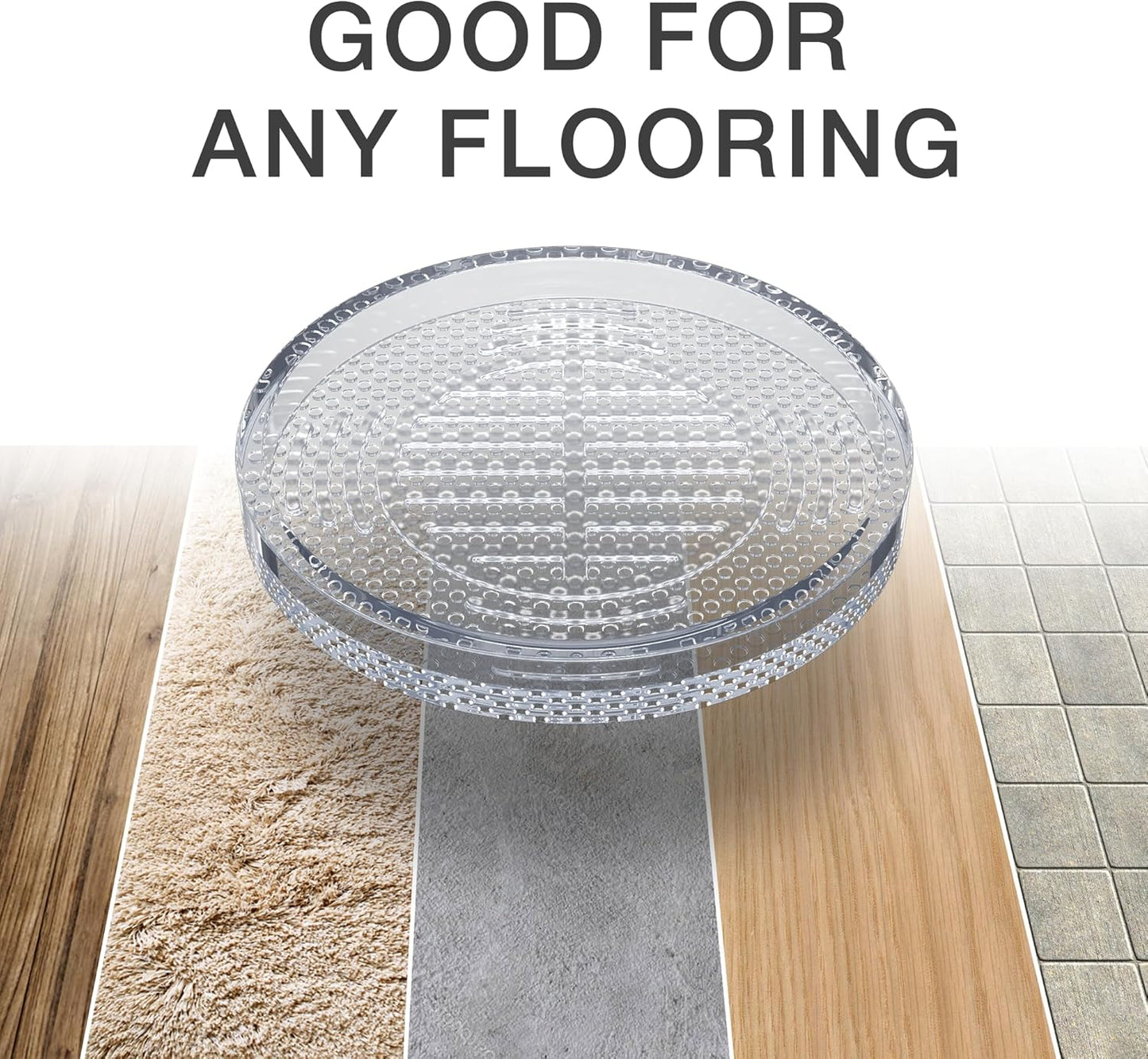 X-Protector Furniture Cups - 4 PCS 3" - Non Slip Furniture Pads for Hardwood Floors - Transparent Floor Protectors - Bed Stoppers to Prevent Sliding - Keep Furniture from Sliding on Floor! (Round)