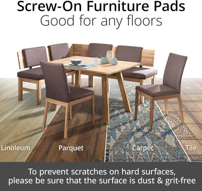 Chair Glides X-PROTECTOR – 8 PCS 1" Furniture Glides – Screw-On Chair Sliders – Premium Chair Leg Floor Protectors – Slide Furniture Effortlessly on All Floor Types with Small Furniture Sliders!
