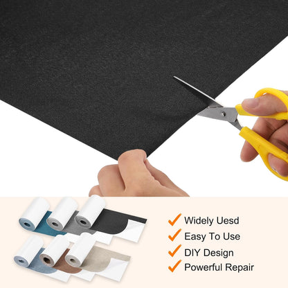 Repair Patches Repair Tape Self-Adhesive DIY Repair Patch Linen Gear Patch for Sofa, Furniture, Chair, Clothing,Tents,3.5x79 Inch,Deep Grey
