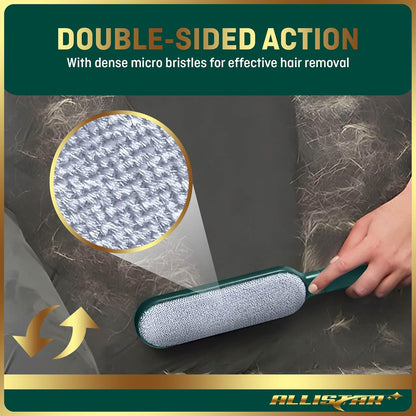Pet Hair Remover, Lint Remover, Lint Brush for Clothes, Furniture, Carpets, Car Seats. Cat Hair Remover. Dog Hair Remover Laundry. Double-Sided. Reusable. Self-Cleaning Base. ALLISTAR (Forest Green)