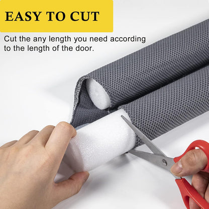 fowong Door Draft Stopper 36 Inch Adjustable Draft Stopper for Bottom of Doors, 30" to 36" Soundproofing Noise Blocker Cover Gap up to 1.5", Grey