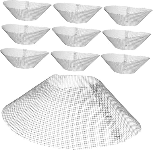10pcs Range Hood Grease Mesh Filters Bowl Shaped Kitchen Vent Screen Replacement Nets for Home and Restaurant Cooking Durable and Easy to Install Accessories