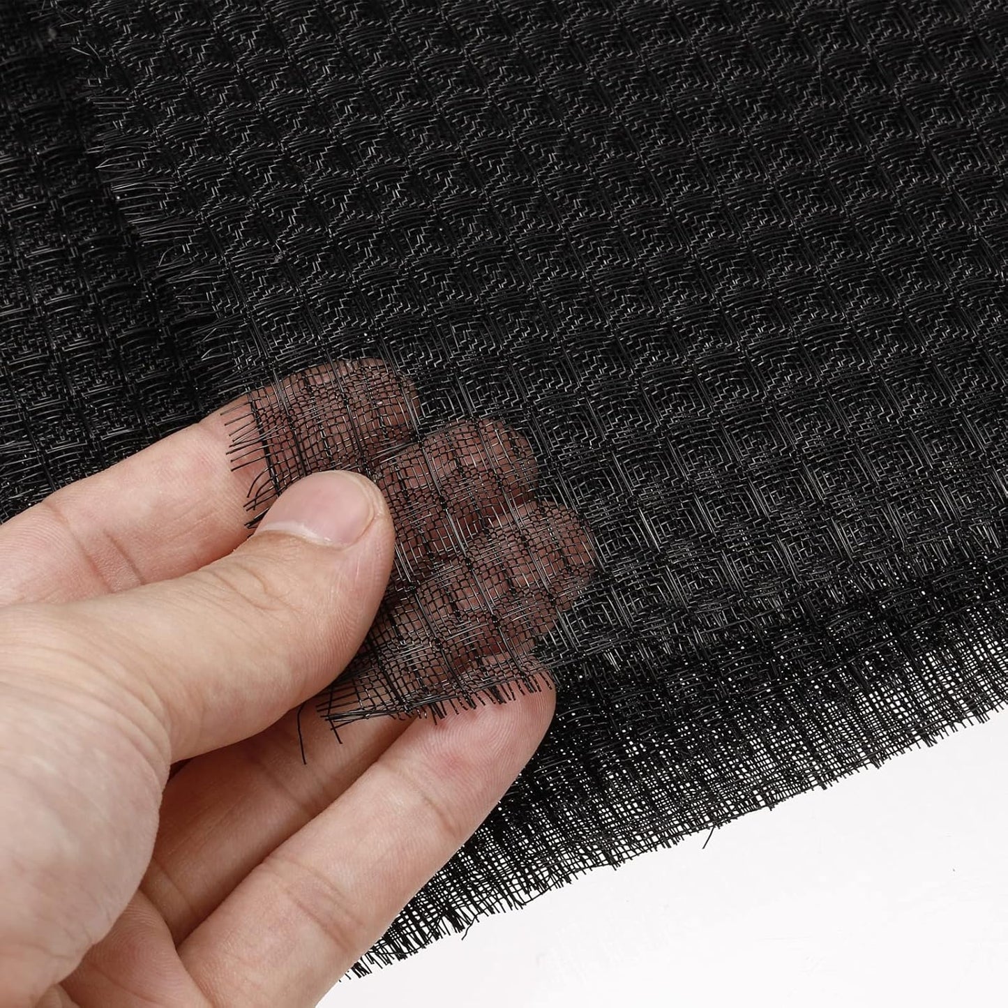 PATIKIL 47.2" x 39.4" Air Conditioner Air Filter Material, Plastic Dustproof Filtering Mesh Screen Replacement for Air Conditioning, Black