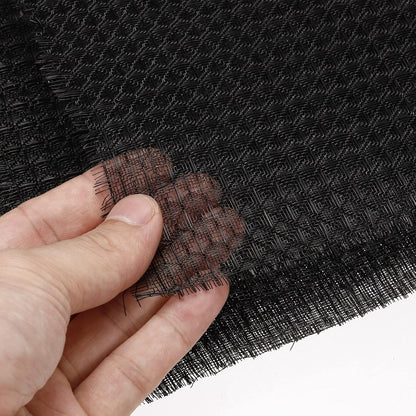 PATIKIL 47.2" x 23.6" Air Conditioner Air Filter Material, Plastic Dustproof Filtering Mesh Screen Replacement for Air Conditioning, Black