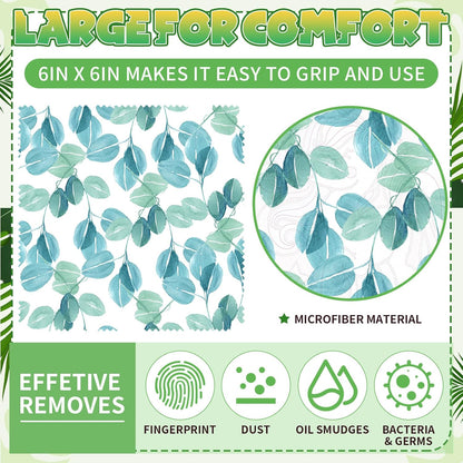 Sinmoe 20 Pcs Microfiber Cleaning Cloth for Glasses Plant Microfiber Cloth Soft Multicolor Glasses Cleaner for Eyeglasses Camera Lens Cell Phone Screens,6 x 6 Inches