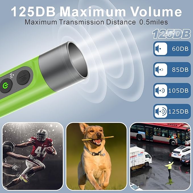 Electronic Whistle Highest IPX5 Maximum Sound 125db Battery 1000mAh Blue for Coaches Teacher, Sports Whistle