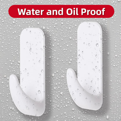 Wall Hooks for Hanging Heavy Duty, Large 12 Self Adhesive Wall with 16 Strips no Damage, Sticky for Key, Shower,Towel, Coat, Door, Hat