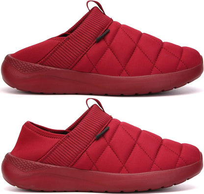 KUBUA Slippers for Men and Womens Indoor House Shoes Plush Slip on Outdoor Garden Loafers