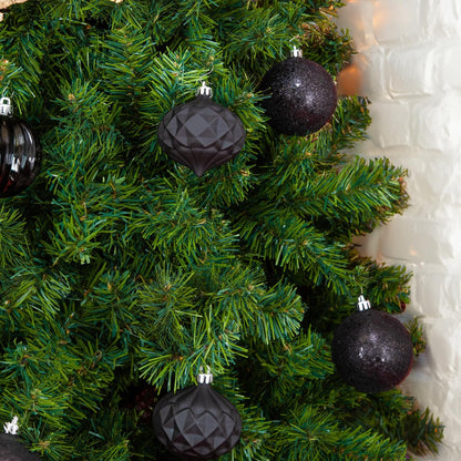 Every Day is Christmas Ornaments, Shatterproof Christmas Tree Ornament Set, Christmas Balls Decoration 35 Count (2.75"/70mm, Black)