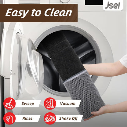 JSEI Entryway Rugs Doormat 24"x36", Non-Slip Dirt Trapper Door Mats Indoor, Washable Absorbent and Stain Resist Welcome Floor Mat for Front Door, Dog Door Mat, Muddy Wet Shoes & Paws, Black