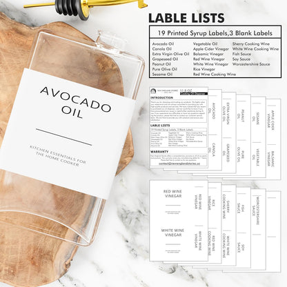 New England Stories Kitchen Cooking Oil Dispenser Set, Olive Oil and Vinegar Bottles, Soy Sauce Dispenser - 2 Pieces, Gold, Durable & Stylish Design