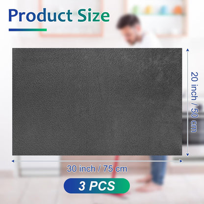 Newwiee 3 Pcs Extra Large Microfiber Cleaning Cloth 30" x 20" Washable Reusable Microfiber Towel Streak Free Lint Free Cloth for Cleaning Home Glass Office Window Bathrooms (Gray)