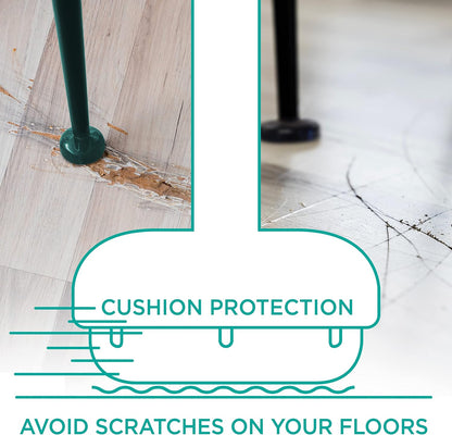 Wrought Iron Patio Furniture Feet Caps (24 Pack, White) - 1.5" Round Plastic Outdoor Chair Leg Caps, Patio Furniture Replacement Feet