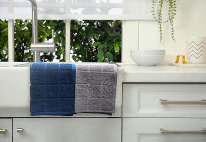 100% Cotton Terry Dish Cloth & Dish Towel, 6 Pack, Super Soft and Absorbent Kitchen Towels, Perfect for Kitchen Cleaning and Dish Washing (Assorted 6 Pack)