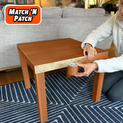 MATCH 'N PATCH Realistic Wood Grain Repair Tape - Durable Multi-Use Adhesive Tape for Furniture, Floors, Cabinets, Windows, Doors, RV, Home Decor & DIY Projects - Wheat Maple, 2.25 in x 15 feet