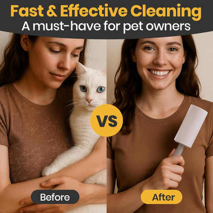 DELOMO Lint Roller 600 Sheets (2 Rollers + 4 Refills) - Lint Rollers for Pet Hair Extra Sticky, Mega Value Pet Hair Removal Tool for Clothes/Couch/Furniture/Car - Keep Your Home Tidy