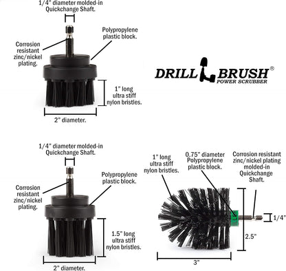 The Ultimate No-Wire Grill Brush Kit - BBQ Accessories - Drill Brush - Rust Remover - Cast Iron Skillet - Grill Cleaner - BBQ Brush - Grill Accessories - Grill Scraper - Electric Smoker - Gas Grill