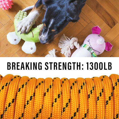 Diamond Braided Polypropylene Rope Nylon Rope Mix Thick Heavy Duty Ropes 1/2 inch 50ft High Strength Perfect for Clothesrope Camping Hiking and Other Outdoor Activities Orange 50ft