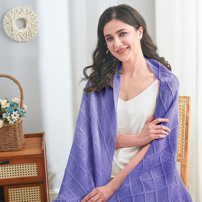 inhand Knitted Throw Blanket for Couch and Bed, Soft Living Room Home Decor Knitted Blanket with Tassel, Outdoor Lightweight Breathable Summer Blanket, Farmhouse Warm Woven Decorative, 50"x60"