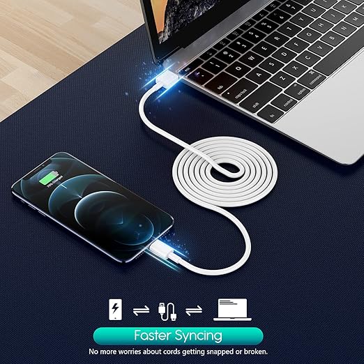 iPhone Charger,Extra Long 2 Pack 10FT Lightning Cable Cube i Phone 12 Charger Charging Transfer Cord Cable with USB Plug Wall Charge Block Travel Adapter for iPhone 14/13/12/11/SE2022/8/7/XS/XR/X/iPad