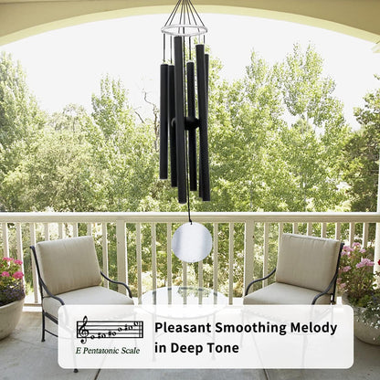 ASTARIN Wind Chimes Outdoor Large Deep Tone,36 Inch Large Chimes for Outside Tuned Relaxing Soothing Low Bass,Memorial Windchimes Sympathy for Mom Dad,Black