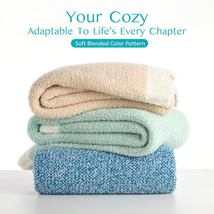 Joiedomi Throw Blanket for Couch Bed, Light Camel Knitted Blankets Gifts for Women Mom Girls, Cozy Cute Soft Throw Home Room Decor Aesthetic for Women Mothers Birthday Gifts 50x70 Inches