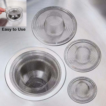 10Pcs Metal Mesh Kitchen Sink Strainer, 4.41" Stainless Steel Slop Basket Filter Trap Kitchen Sink Drain Strainer Screen Mesh Food Catcher for Most Kitchen Sink Bathroom Shower Floor Drain
