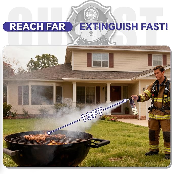 Fire Extinguisher for Home & Vehicle - 600g Fire Extinguisher | Grease & Electrical Fire Extinguisher for Kitchen, Car, Portable (6-Pack)