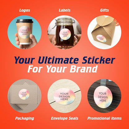 100 Custom Vinyl Stickers - Upload Your own Image, Text, Design, Logo - Personalized Logo Labels for Handmade, Packaging, Bottle, Jars, Candle, Brand Stickers (Watercolor, 3x3)