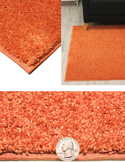 KOECKRITZ Soft and Colorful Kids Classroom Area Rugs (Passes Flammability Pill Test) Many Sizes and Bright Colors to Select from (6' x 8', Tangerine)