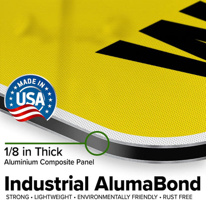 Caution Slippery When Wet Sign or ICY Sign, 36"x48" Aluminum Composite Reflective, Indoor/Outdoor Use, USA MADE By My Sign Center