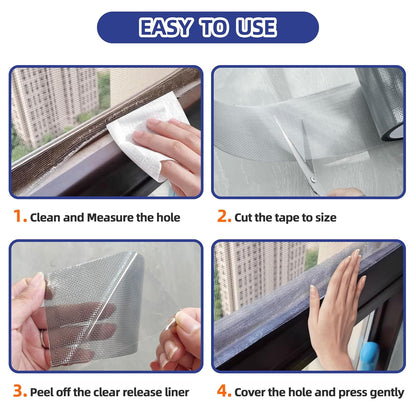KING MOUNTAIN Grey Window Screen Repair Tape,3inX20FT Heavy Duty Screen Repair Kit for Window Screen and Screen Door Tears Holes,Strong Adhesive & Waterproof Window Screen Patch