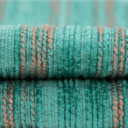 Yeiotsy Decorative Pillow Covers Teal, Pack of 2, Modern Striped Throw Pillow Cases Geometric Cushion Covers (Teal, 18 X 18 Inches)