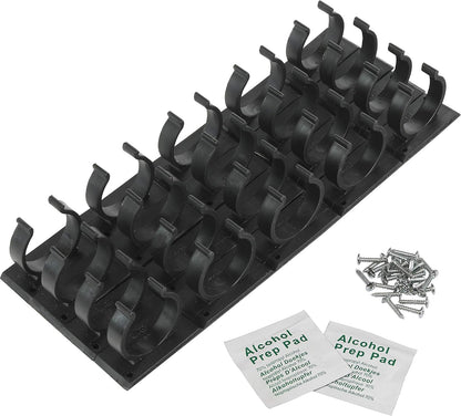 Simple Houseware 20 Spice Gripper Spice Accessories Spice Organizer- 4 Strips, Holds 20 Jars, Black