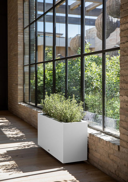 Veradek Block Series Long Box Planter - Large Rectangular Planter for Indoor or Outdoor Patio/Porch | Durable All-Weather Use with Drainage Holes | Modern Décor for Tall Plants, Flowers or Shrubs