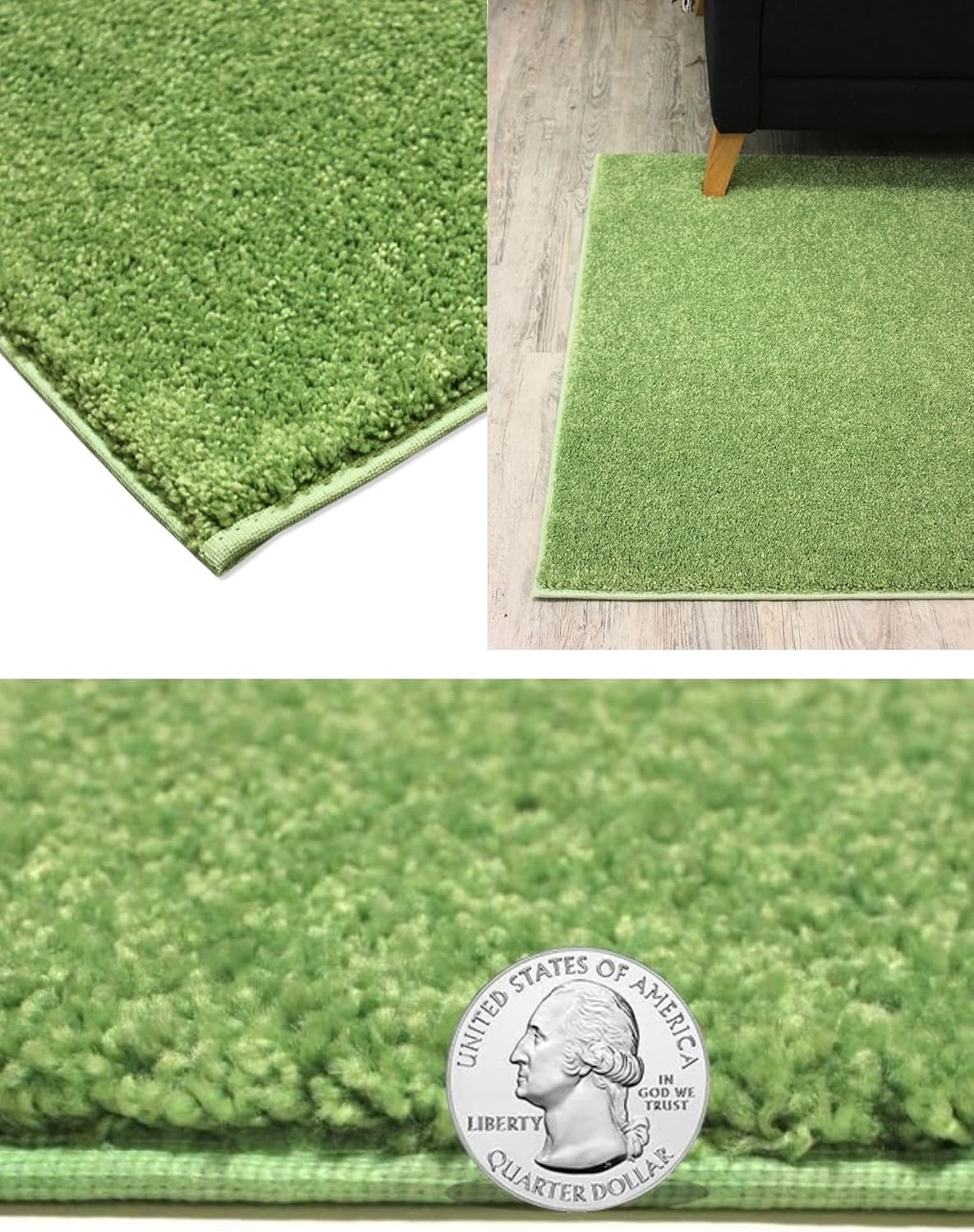 KOECKRITZ Soft and Colorful Kids Classroom Area Rugs (Passes Flammability Pill Test) Many Sizes and Bright Colors to Select from (8' x 10', Lime)